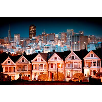 Fototapete PAPERMOON "Urban Landscape in San Francisco", bunt, B:5m L:2,8m, Vlies, Tapeten