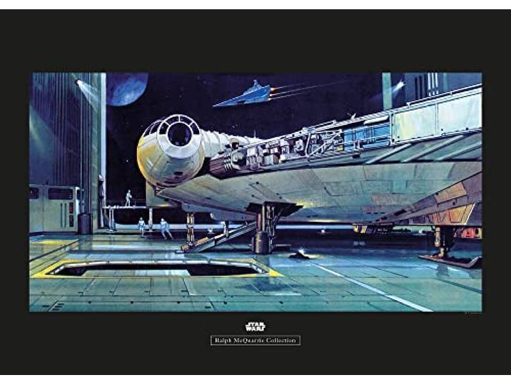 Komar Star Wars Classic RMQ Falcon Hangar - Größe: 70 x 50 cm, Wandbild, Poster, Kunstdruck (ohne Rahmen)