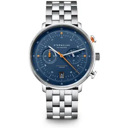 STERNGLAS - HAMBURG CHRONO - EDITION KÜSTE - blau - silber - Gliederband 20 silber / 42MM