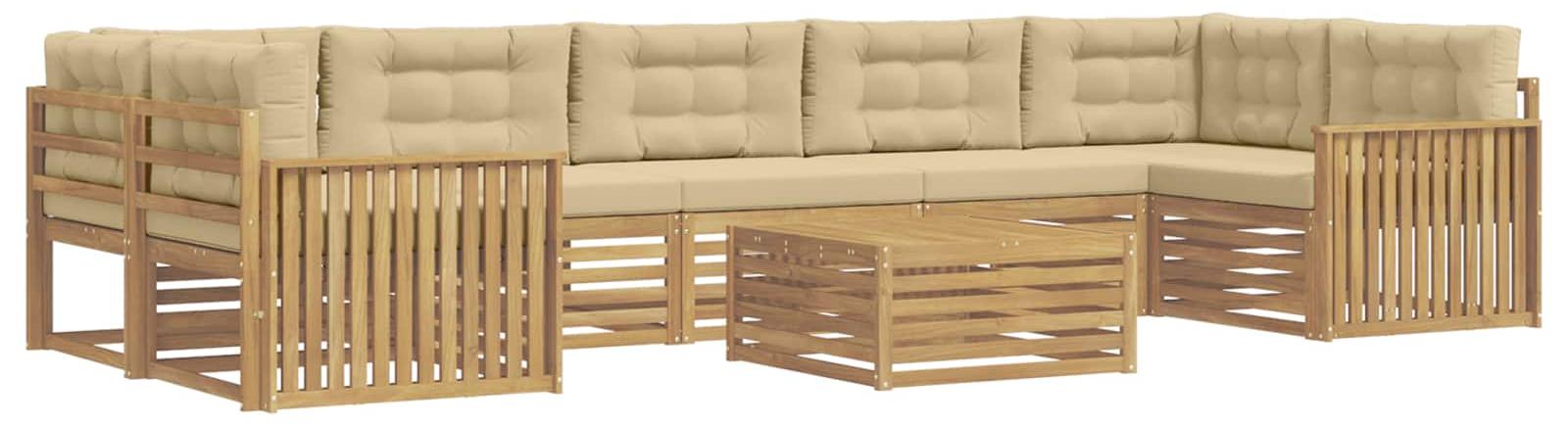 Garnitur aus 8 Outdoor-Sofas, Farbe Beige