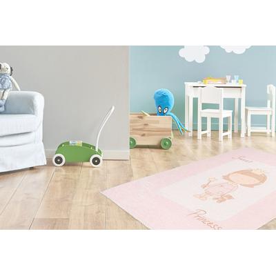 Kinderteppich ARTE ESPINA "Bambini 300", rosa, B:120cm H:5mm L:180cm, Polyester, Teppiche, Kinderteppich, Fantasievoll bedruckter Kinderteppich, angenehme Haptik