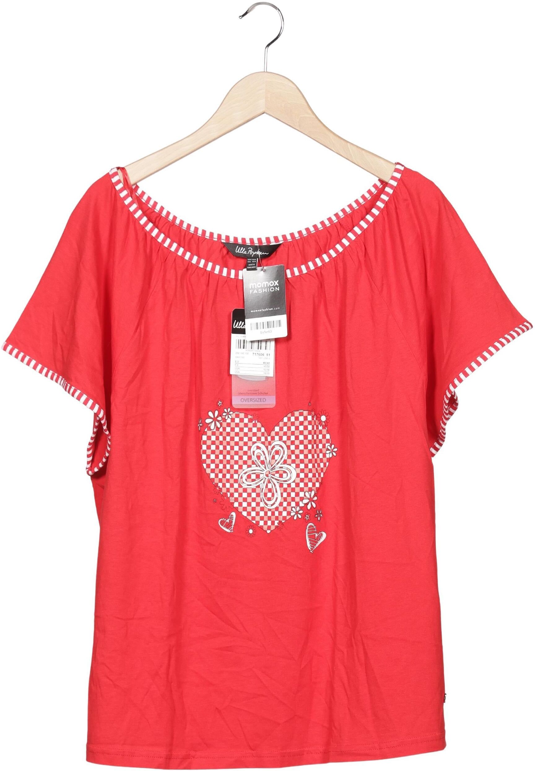 Ulla Popken Damen T-Shirt, Rot, Gr. EU 46, Baumwolle - Second Hand