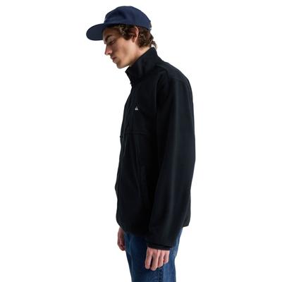 Fleecejacke QUIKSILVER "No Destination", Herren, Gr. S, schwarz, Obermaterial: 100% Polyester., Jacken Fleecejacke
