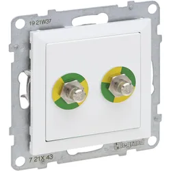 Legrand, Steckdose, SEANO Potentialausgleich-Steckdose, Einsatz, Anschlussbolzen gemäss DIN 42 801, Ultraweiss, 76