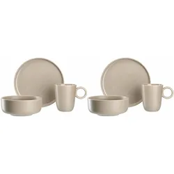 Leonardo, Geschirrset, Speise-Service Roma 6-teilig, Beige (6 Stk.)