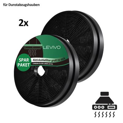 Aktivkohlefilter x2 passend für LEVIVO Dunstabzugshauben