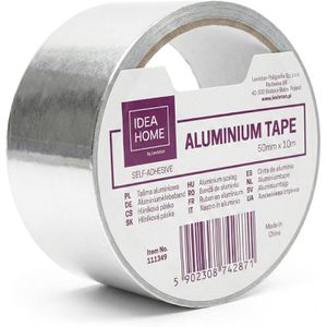 Idea-Home Dichtungsband 111349 Aluminiumband, selbstklebend, wasserabweisend, silber, 50mm x 10m