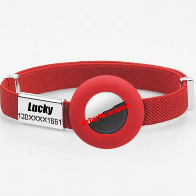Inspire Picks SafeTrack AirTag Cat Collar With Personalized Name Tag & GPS Holder red N Case N Tag onesize 5 12in