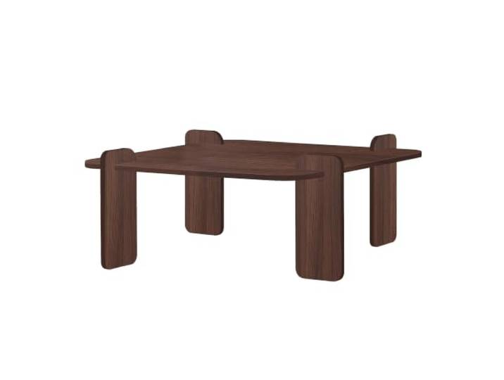 Hanah Home Moderner Couchtisch, Mailänder Nussbaum, 117 X 35 X 117 cm 100% Melaminbeschichtete Spanplatte, 18 Mm Stark Werkzeuglose Montage, Stilvoll Und Funktional