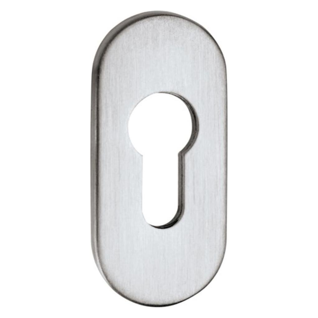 EDI Schlüsselrosette 0811/6003 Edelstahl EST Schildstärke 6 mm PZ oval (Türgriff) (0811/6003/00)