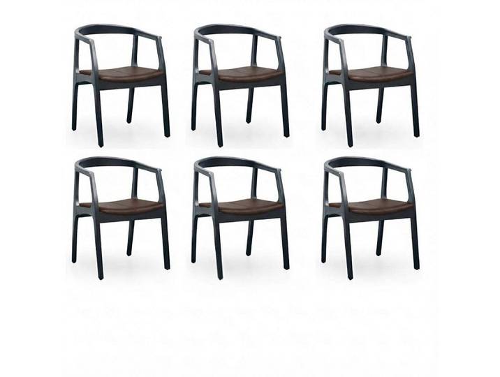 Xlmoebel Armlehnstuhl Gepolsterte Design-Stühle in modernem Stil für Esszimmer (6x Stühle), Hergestellt in Europa