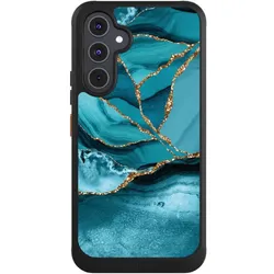 Nivocase Hülle für Samsung Galaxy A54 5G Handyhülle NIVOcore Case Schwarz Edelstein Glitzer Look Marmor (Samsung Galaxy A54 5G), Smartphone Hülle, Schwarz