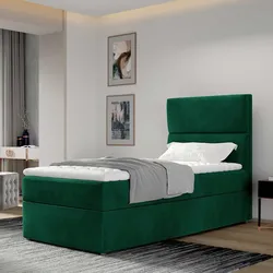 Funktionsbett Boxbett mit Bezug aus Samt