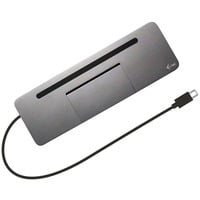 USB-C Metal Ergonomic 4K 3x Display Docking Station, Dockingstation grau