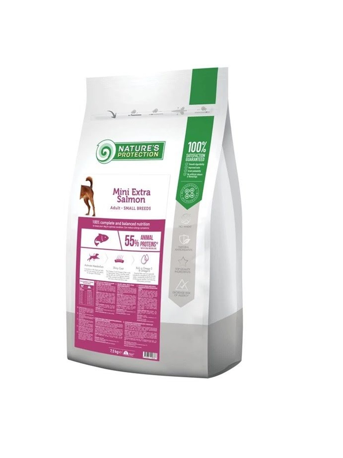Nature's Protection Mini Extra Lachs - Trockenfutter für Hunde - 7,5kg