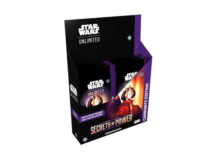 Asmodee - FFG - Star Wars: Unlimited Trading Card Game - Secrets of Power - Carbonite Booster Display mit 12 Boostern - TCG für Kinder und Erwachsene, Alter 12+, 2+ Spieler, 20 Minuten - Englisch