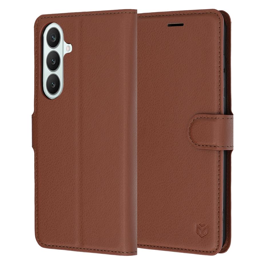 Techsuit - Leder Folio - Samsung Galaxy S26 FE / S25 FE - Braun (Samsung Galaxy S25 FE, Samsung Galaxy S26 FE) (71891055)