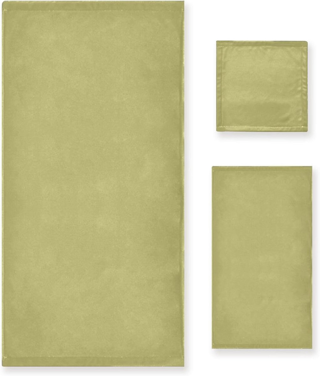 3-delige decoratieve handdoeken set in Citroen Chiffon voor jouw badkamer