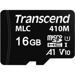 Transcend TS16GUSD410M microSD-Karte 16 GB Class 10 UHS-I (16 GB, microSDHC, U1, UHS-I), Speicherkarte, Schwarz