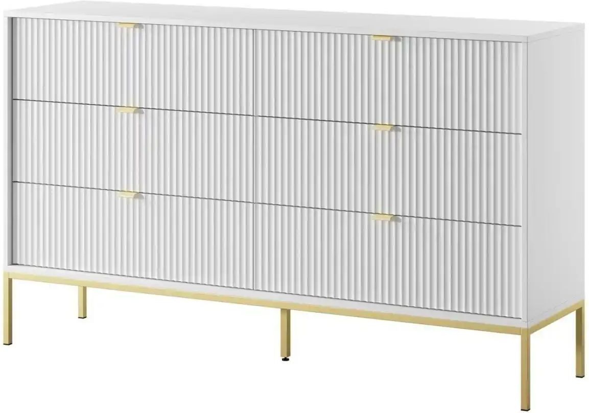 Höffner Kommode  Nova ¦ weiß ¦ Maße (cm): B: 154 H: 91