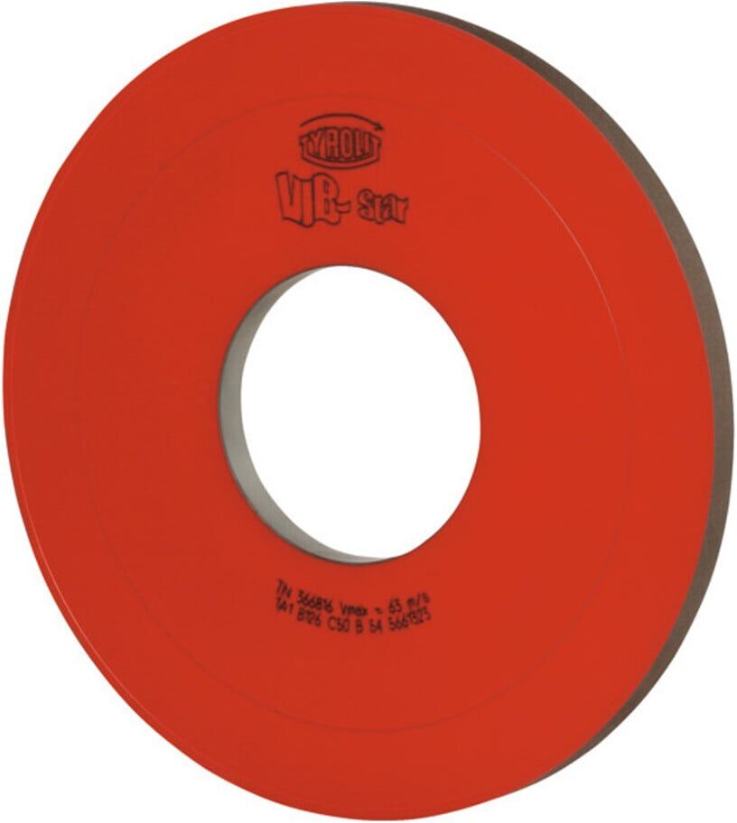 TYROLIT VIB-STAR-Präzisions-Schleifscheibe CBN DxTxH (mm) B126, 200x15x51, Belagdicke X: 3 mm (34448295)
