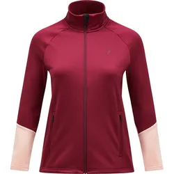 Peak Performance Layer Rider Essentials Zip, weinrot/pfirsich