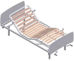 Magicpharma Cama Articulada Manual com Pés Fixos 1 un