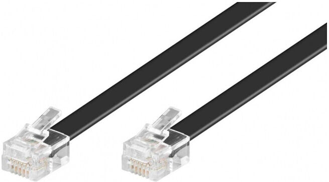 Goobay Câble de connexion RJ12 3m, noir, mâle/mâle 50321 (50321)