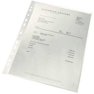 LEITZ 100 Prospekthüllen recycle 4791 DIN A4 transparent genarbt 0,10 mm