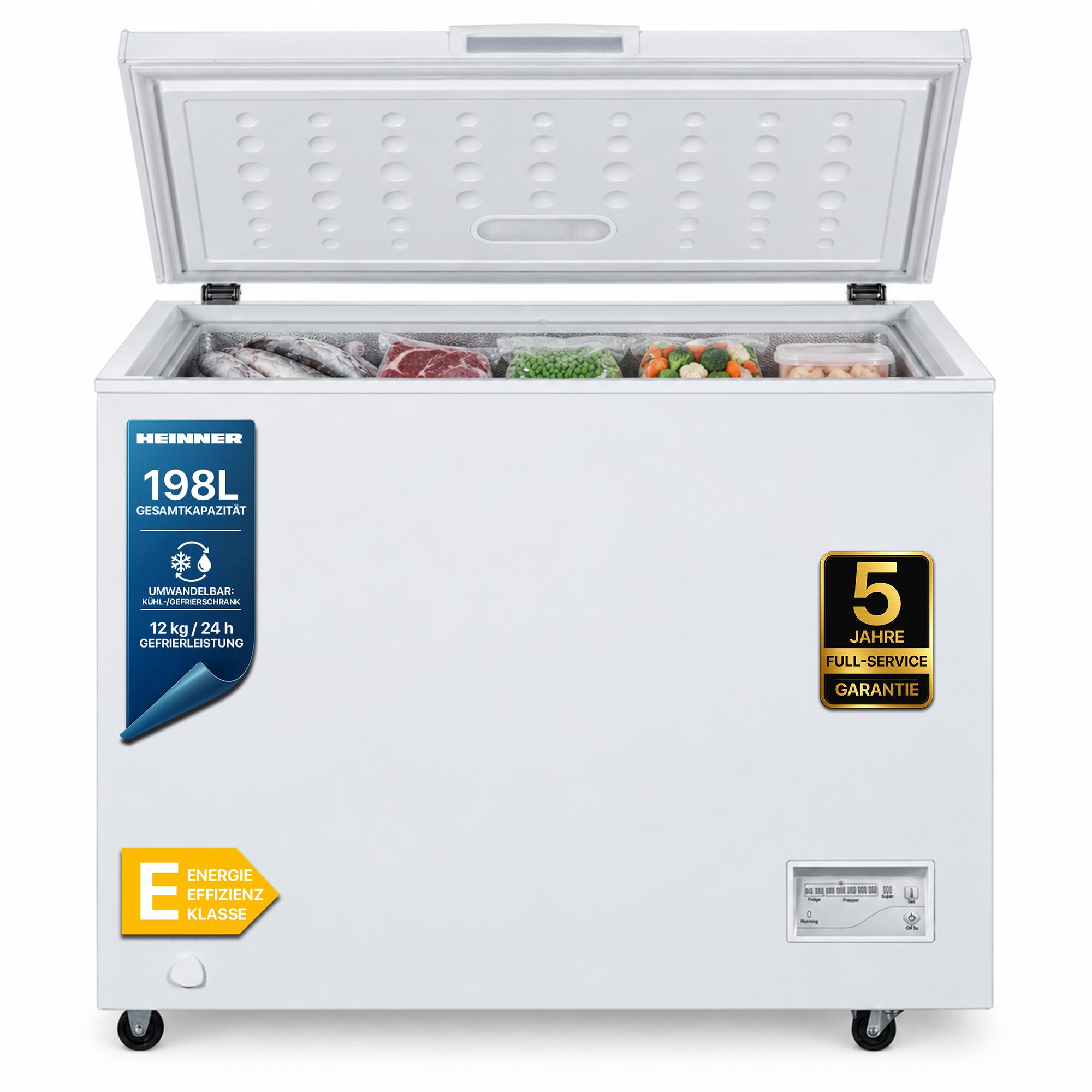 Heinner HCF-200CNHE++, 198 l, 12 kg/24h, 40 dB, E, Weiß