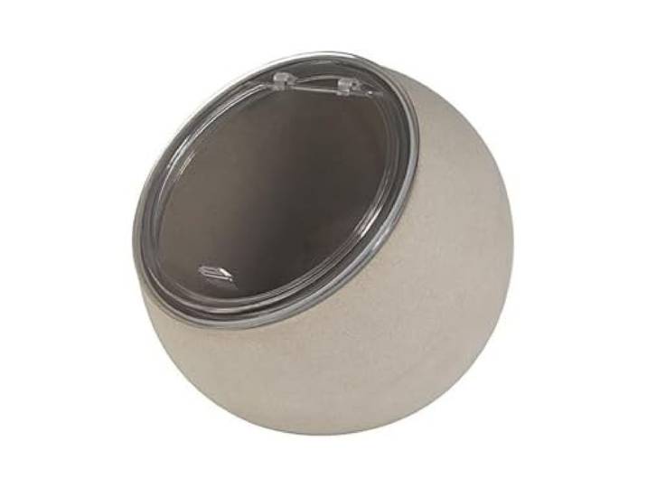 APS Service de table Moon - Ensemble 2 pièces : 1 bol en mélamine (Ø 19cm) + 1 couvercle à charnière avec joint en silicone\, Gris