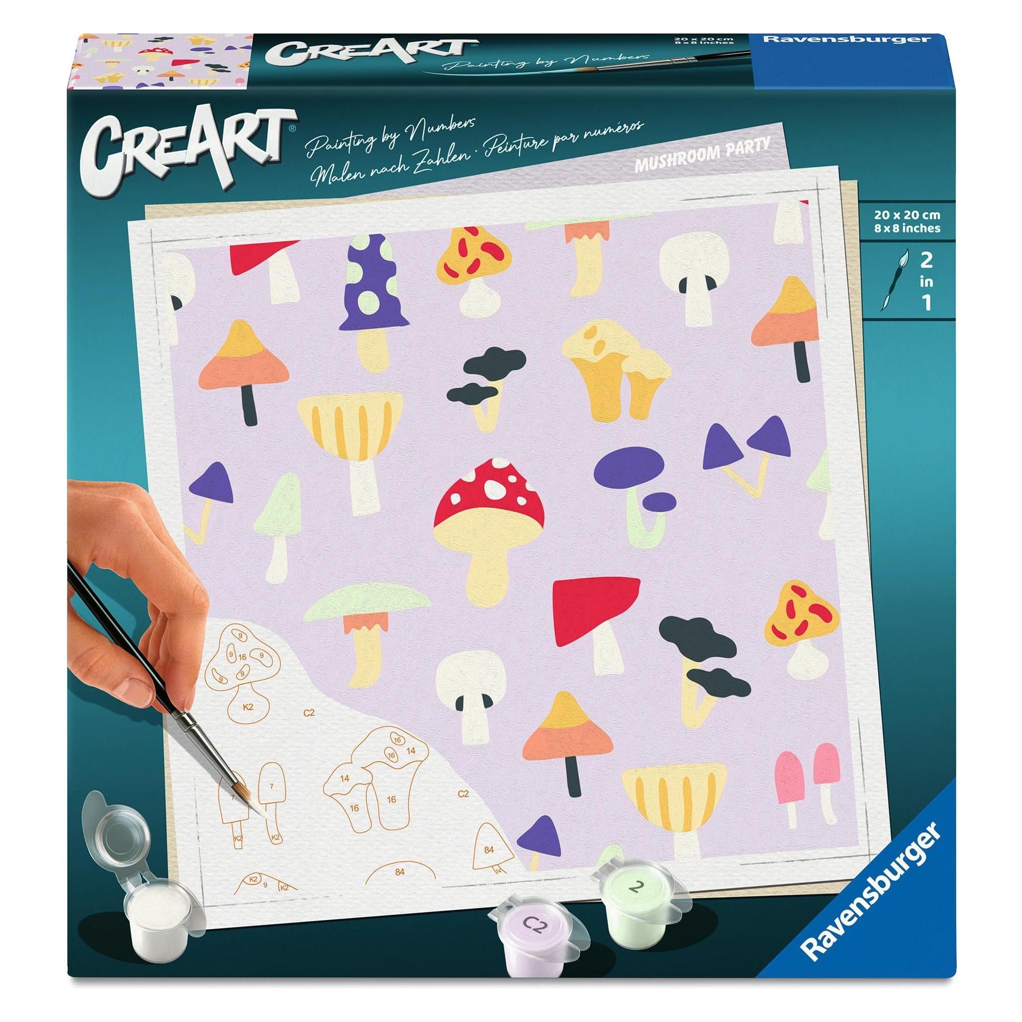 Ravensburger CreArt, Malen nach Zahlen Adults Trend - Pilzparty (12023198)