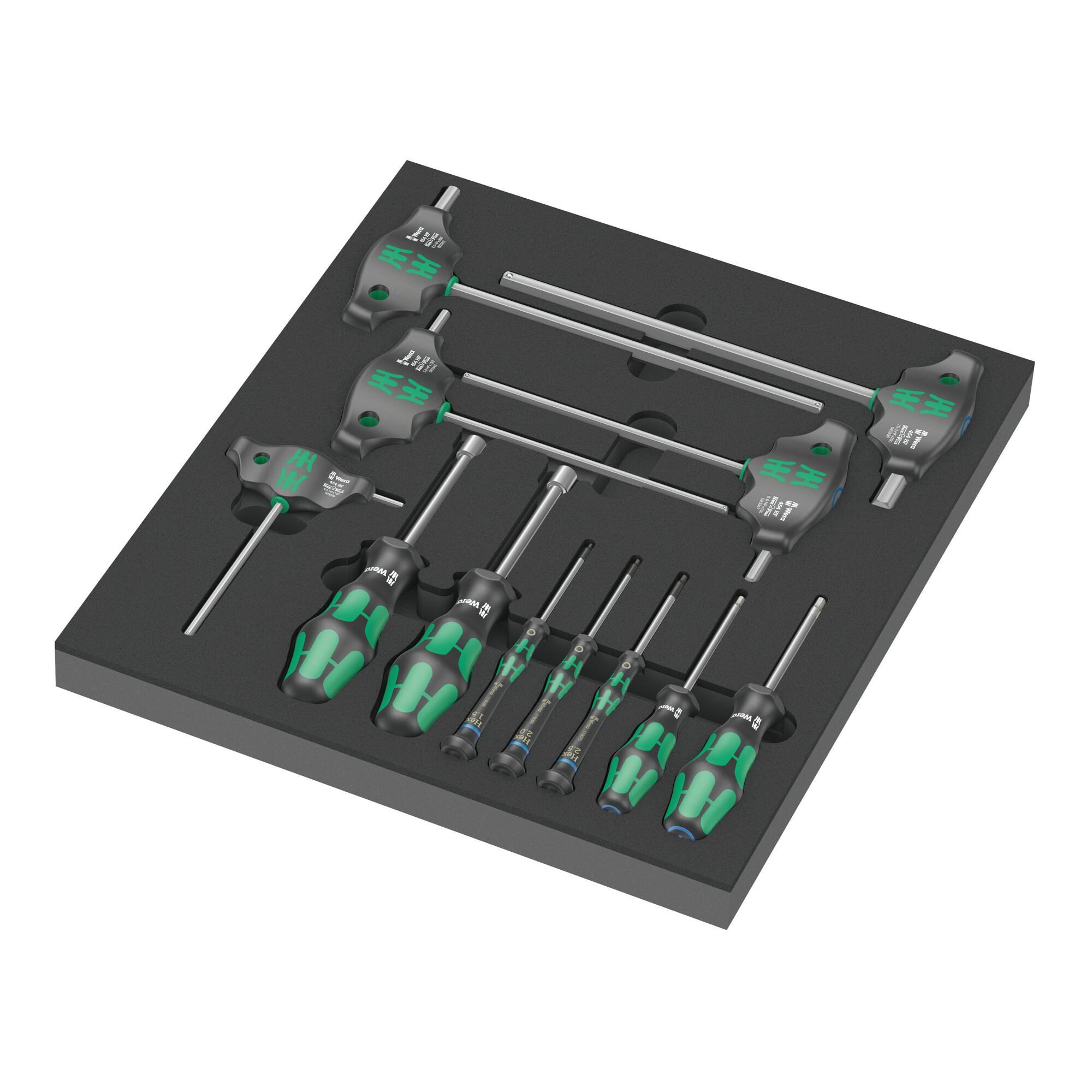 Wera 9713 Schaumstoffeinlage Hex Schraubendreher Set 1, 12-teilig (05150104001)