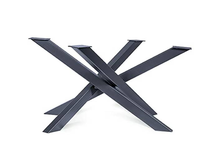 Magnetic Mobel Tischgestell Orion Design Kreuzgestell Schwerlast massiv Tischkufen Stahl Tischbeine Metall (Anthrazit, 113x73xH71)