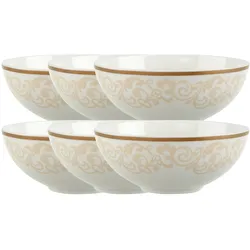 Villeroy & Boch Multipack Ivoire Dessertschale - 6 Stück, Schüssel + Schale, Gold, Beige, Weiss