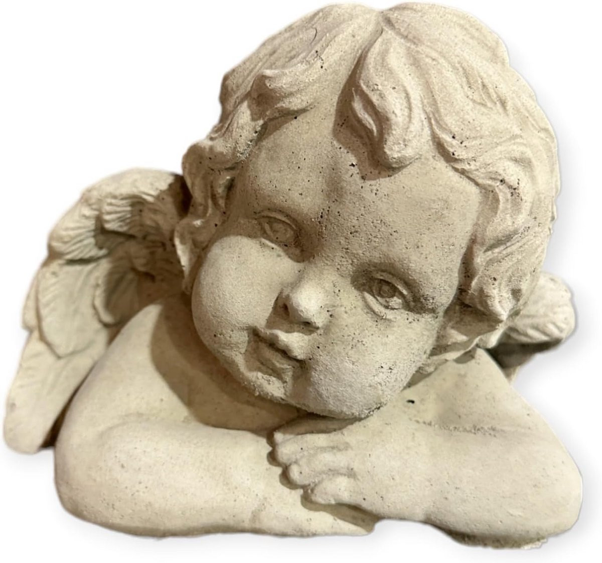 Decoratief Engel Figuur van Vorstbestendige Steen - Sentimenteel Tuinbeeld voor Herdenking