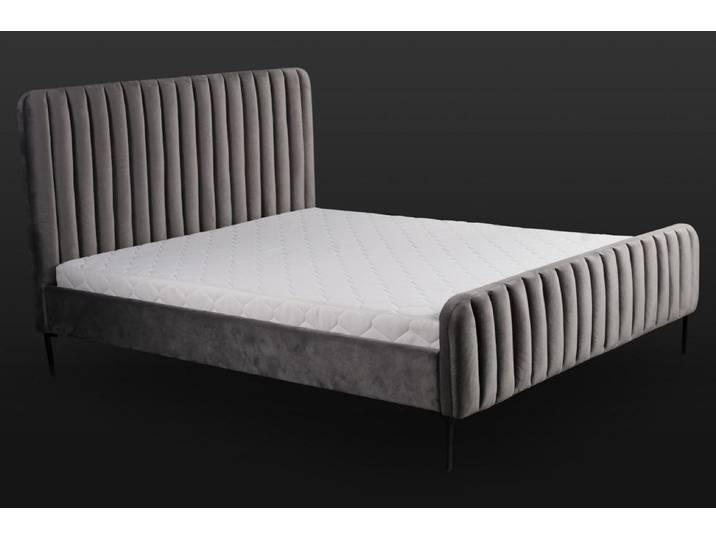Xlmoebel Polsterbett Elegantes graues Holzmöbeldesign im klassischen Stil (Bett), Hergestellt in Europa