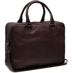 The Vegan Cow Chesterfield Brand Leren Laptoptas Bruin Boston (17.30"), Notebooktasche, Braun