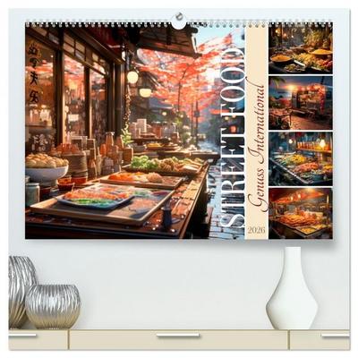 STREET FOOD Genuss International (hochwertiger Premium Wandkalender 2026 DIN A2 quer), Kunstdruck in Hochglanz