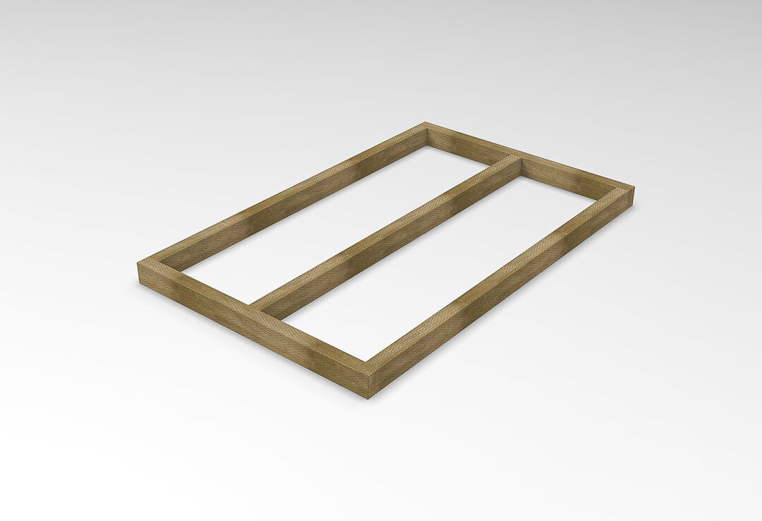 Forest Garden Shed Base Pressure Treated 7.5cm H x 147.4cm W x 94.1cm D