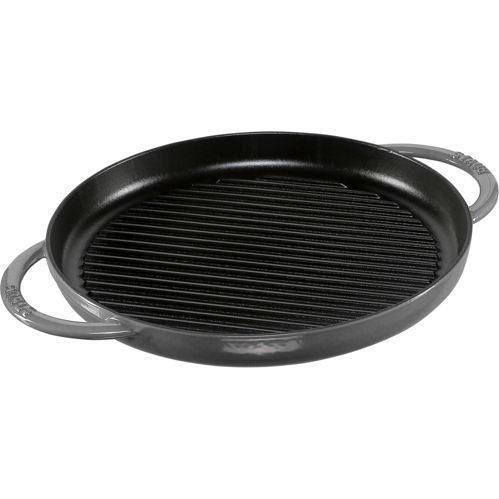 Staub Grillpfanne induktion rund 30cm Graphit-grau