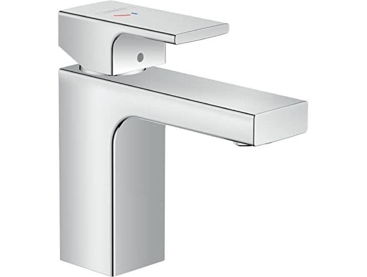 hansgrohe Mitigeur de lavabo Vernis Shape\, hauteur sous bec 100mm\, économie d'énergie (CoolStart)\, économie d'eau (EcoSmart)\, robinet lavabo avec tirette et vidage\, chromé\, 71594000