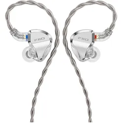 FiiO JH5 (Keine Geräuschunterdrückung, Kabelgebunden), Kopfhörer, Silber