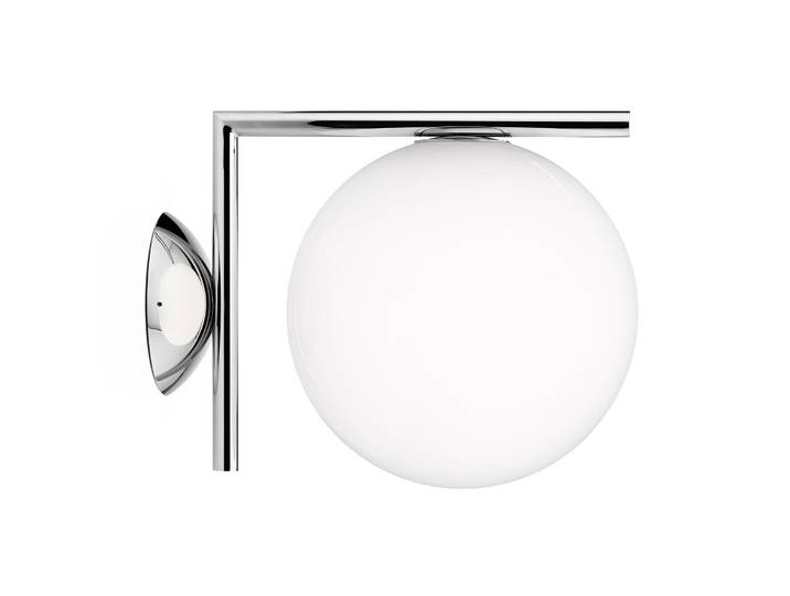 IC C/W1 Applique murale/plafonnier Chrome - FLOS - Salon / séjour - Design - Métal - Boule