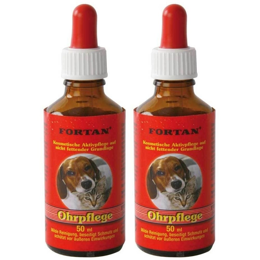 Fortan Ohrpflegemittel vet. 2x 2x50 ml Flüssigkeit