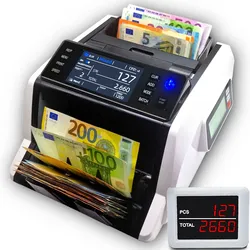 BEITZ BS-910A Geldzählmaschine | Banknotenzähler & Wertzähler | Falschgeldprüfer mit 2CIS Technologie | EZB-getestet | Offline & Anonym | Kompakt