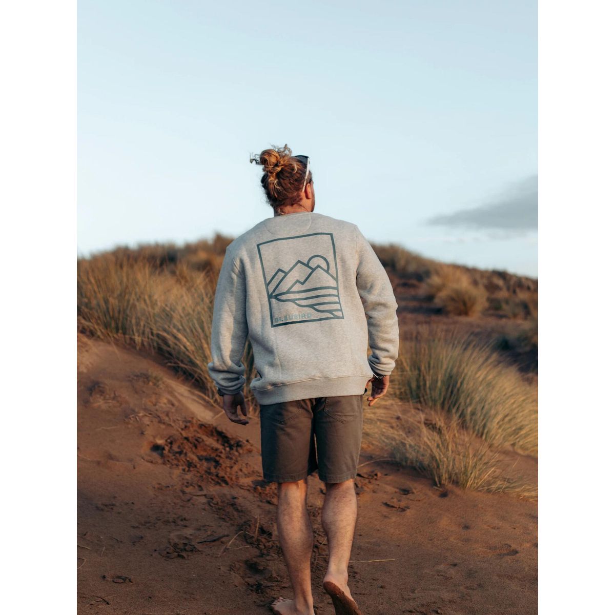 Bleubird Shoreline Crew - Grey grey S CREW-SHORE-GREY-S