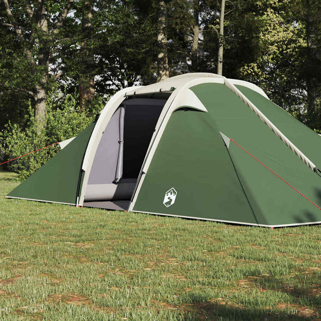 vidaXL Tente Tunnel 4 personne Vert taffetas Imperméable