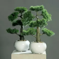 dpi Künstlicher Bonsai im weißen Keramik Topf, 48 cm, 1 Stück