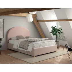 Kinder-/Juniorbett MOON Rosa ca. 140x200 cm Bouclé